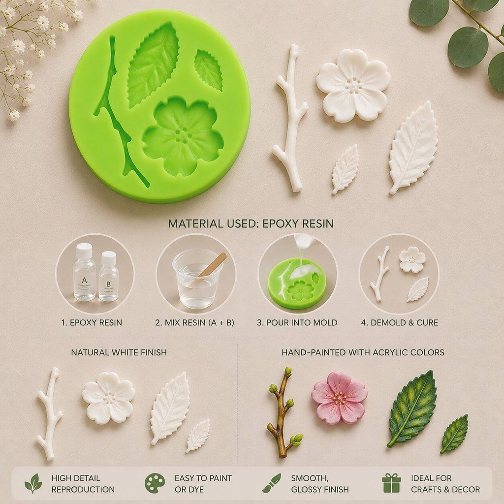 Flowers-Leaf-Branch-Silicone-Fondant-Mould