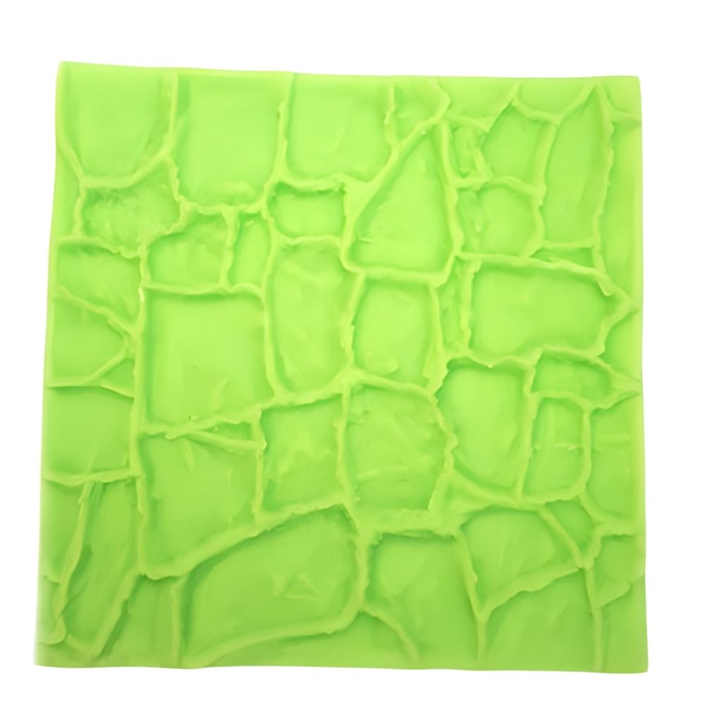 Fondant-Muster – Steinmauer