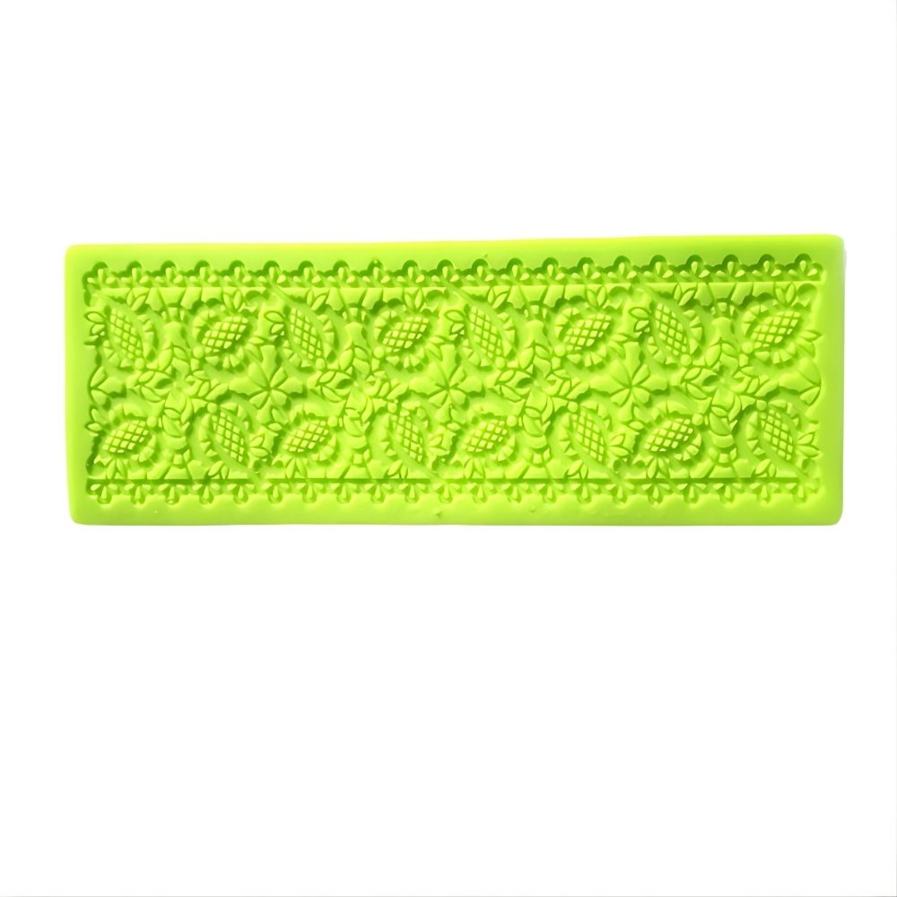 [FSZCS06] Flowers Decorating Silicone Lace Pattern, 18.5 cm X 6.8 cm