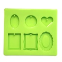 Pendant of 6 Pieces Silicone Mould