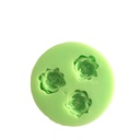 3 Rosen-Silikonformen, 2 x 1,5 cm je