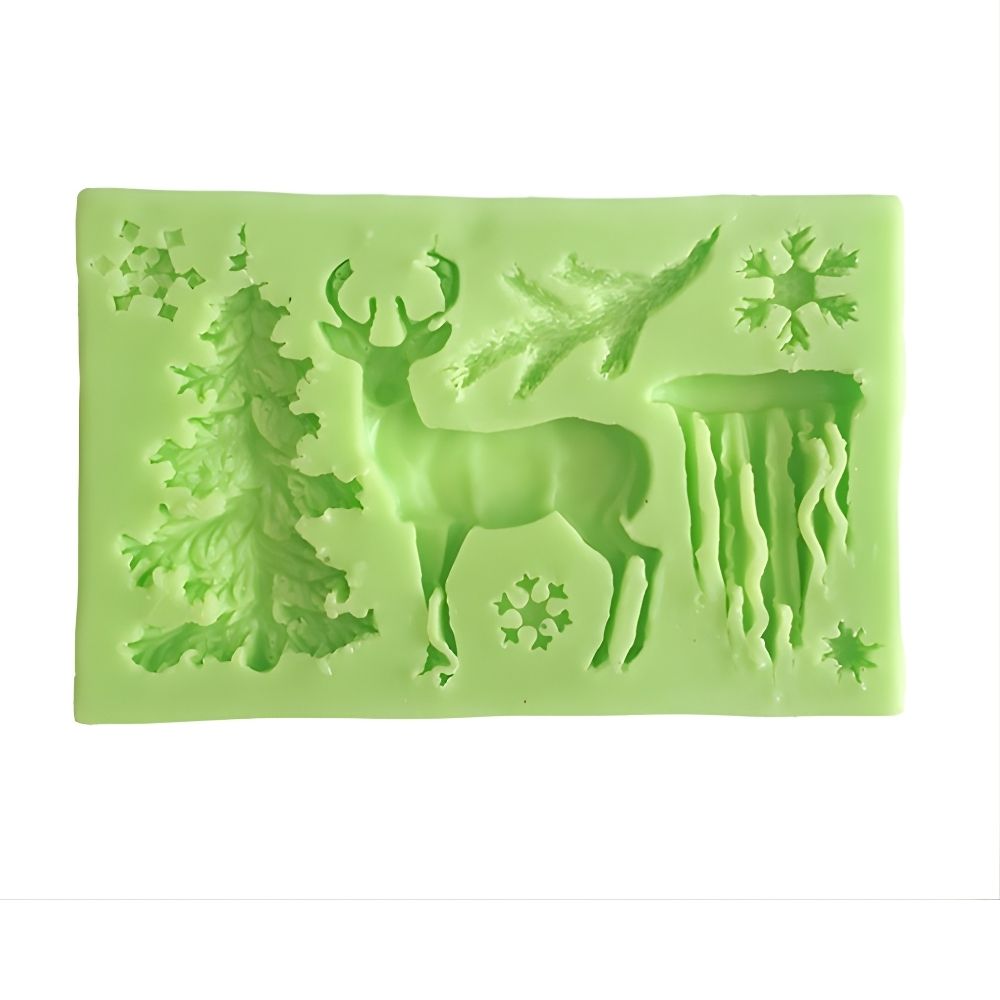 Christmas deer decoration - silicone shape