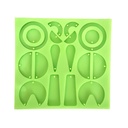 Modern earrings silicone mould "A"