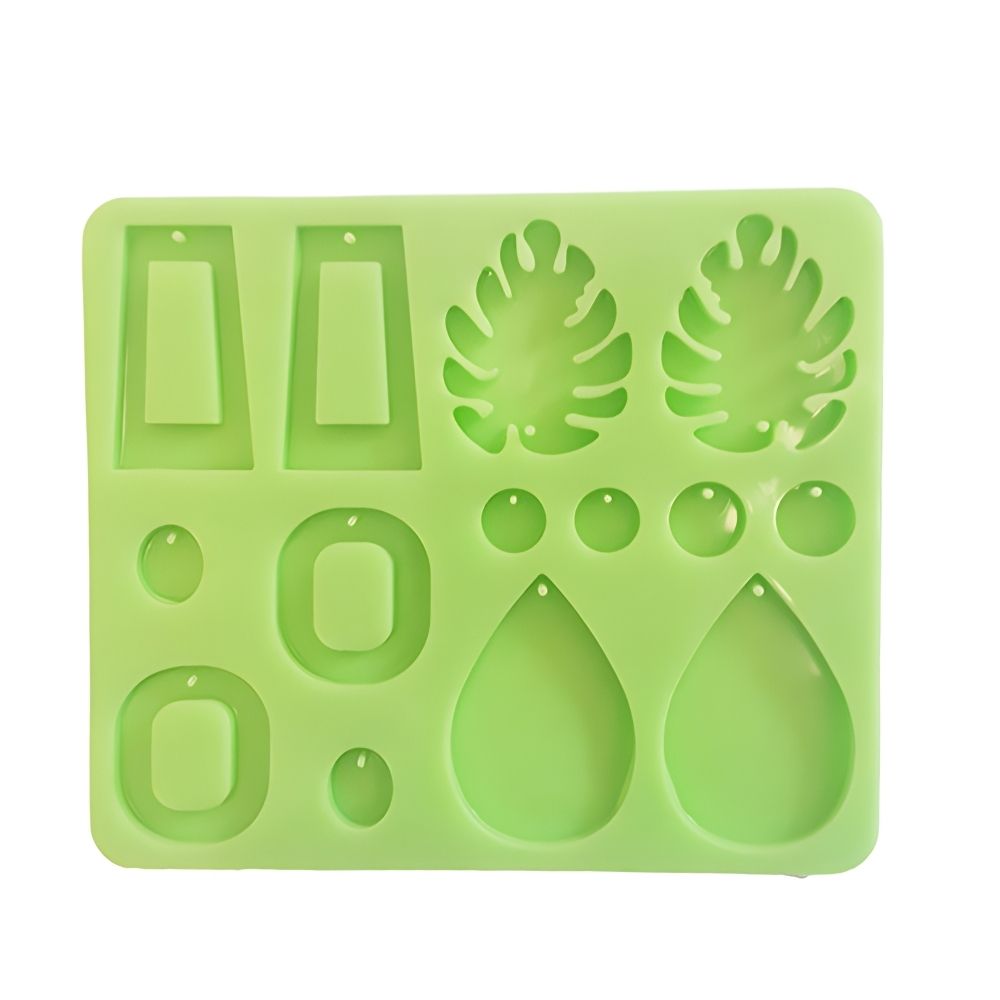 Modern earrings silicone mould "A"