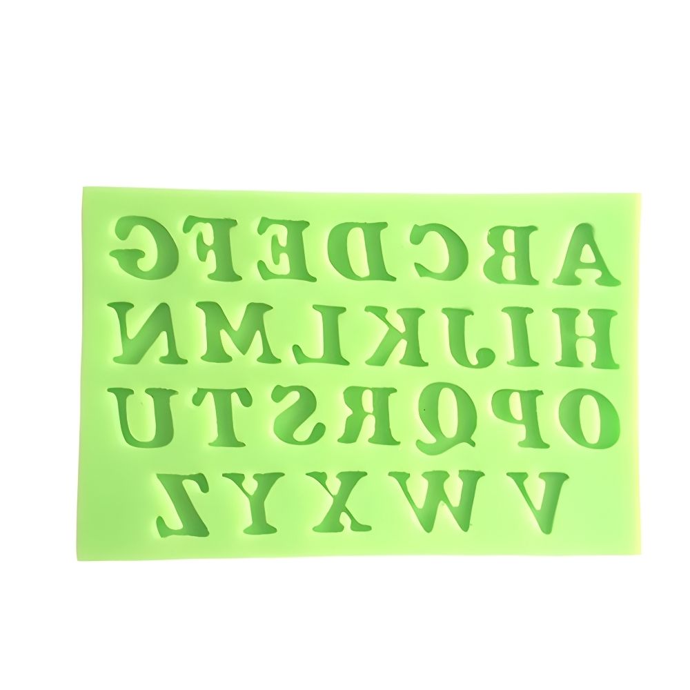 [FSZF028] Molde de silicona para letras mayúsculas en cursiva