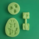 Silicone Fondant Moulds Small Pack of 3 pieces