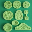 Silikonformen für Fondant, Großpackung mit 9 Stück