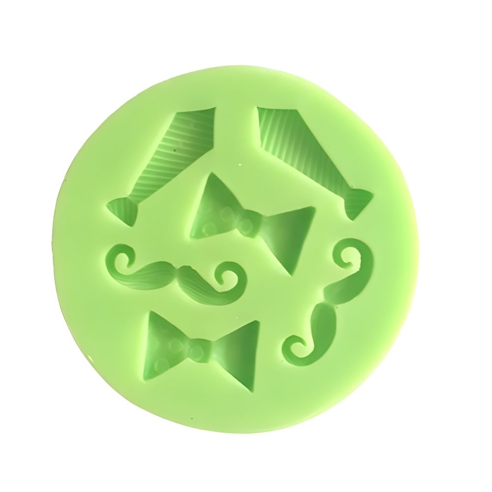 Tie and Mustache Shape Silicone Fondant Mould