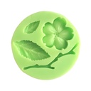 Silikonform für Fondant mit Blumen, Blättern und Zweigen