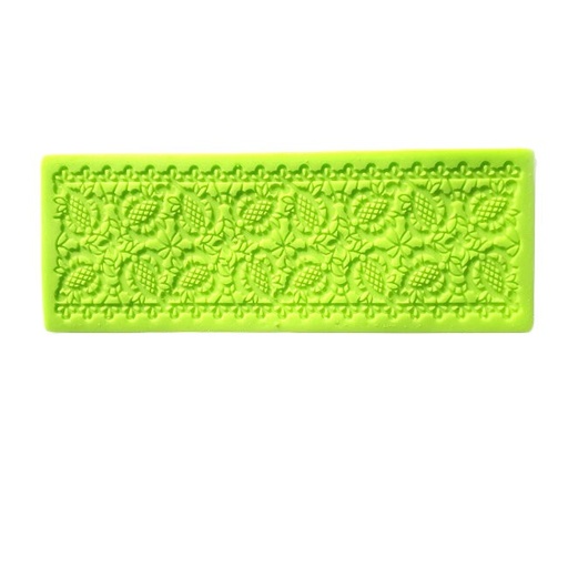 [FSZCS06] Flowers Decorating Silicone Lace Pattern, 18.5 cm X 6.8 cm