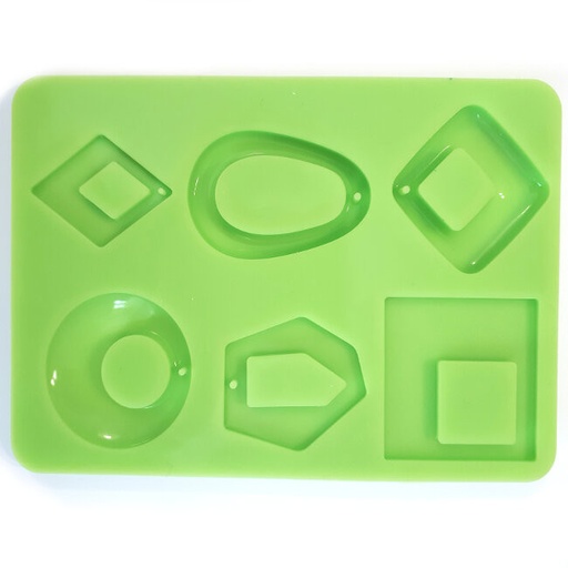 [FSZE045] 6 Gießformen für Resin-Schmuck – Große Anhänger