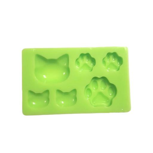 [FSZE022] Cat Head and Paw Silicone Form for jewellery Casting