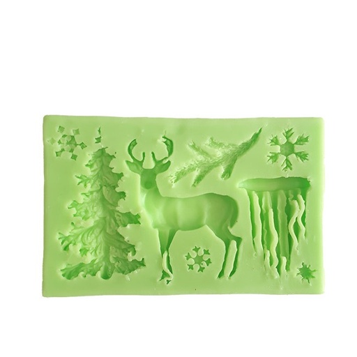 [FSZK006] Christmas deer decoration - silicone shape