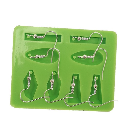 [FSZE019] Earring of 4 different Types Silicone Mould