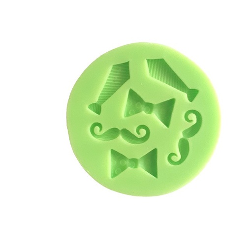 [FSZF003] Tie and Mustache Shape Silicone Fondant Mould
