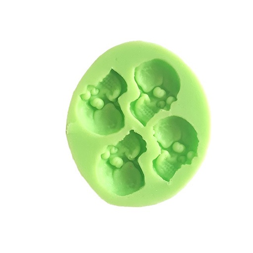 [FSZF016] Silicone Fondant Mould, 4 Skulls